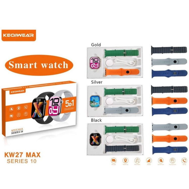 ساعت هوشمند KW27 MAX ۴۶ میلیمتری با GPS و نمایشگر AMOLED