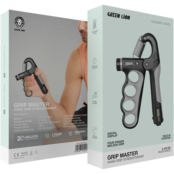تقویت کننده مچ دست گرین لاین Grip Master با مقاومت ۵ تا ۱۰۰ کیلوگرم