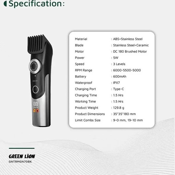 ماشین اصلاح بدن گرین لاین مدل Green Lion Trim Gen70